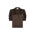 ROELLA HEAVY SATEEN BLOUSE Bruin
