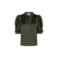ROELLA HEAVY SATEEN BLOUSE Groen
