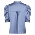 ROELLA HEAVY SATEEN BLOUSE Licht Blauw