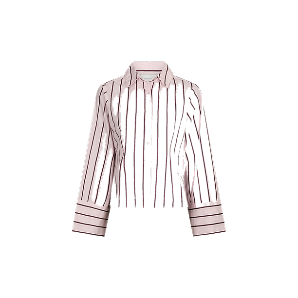 ROSA WIDE STRIPE SHIRT Pink