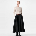 ROUND NECK CARDI Off White