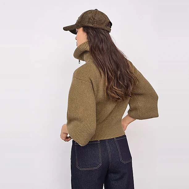 ROWCC ZIP KNIT CARDIGAN Groen