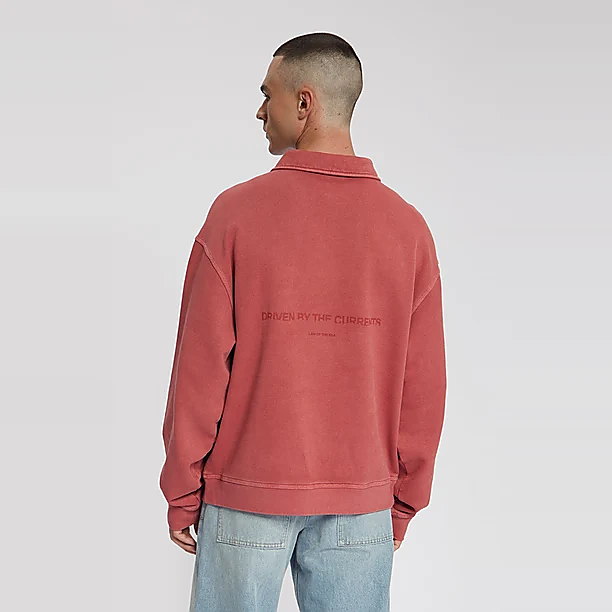 RUSK GARMENT DYED POLO Rood