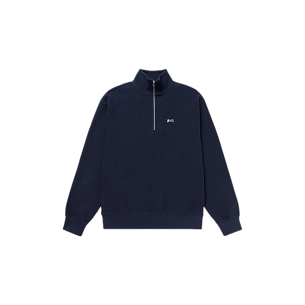SCISSOR ZIP WAFFLE KNIT Marine