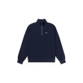 SCISSOR ZIP WAFFLE KNIT Marine