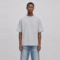 SCRIPT EMBROIDERY T-SHIRT Grijs
