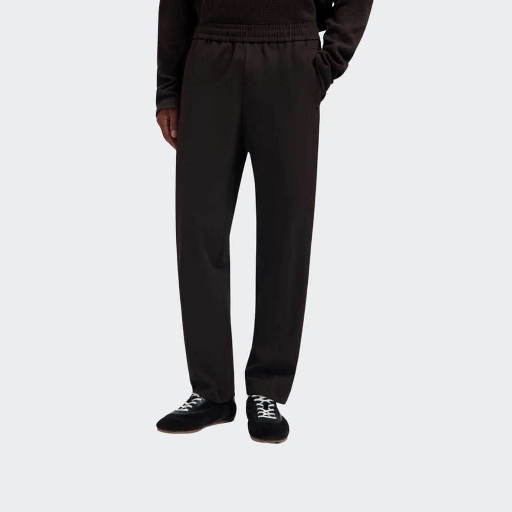 SLIM ELASTICATED PANT Donker Bruin