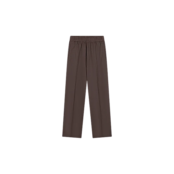 SLIM ELASTICATED PANT Licht Bruin