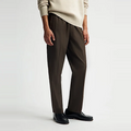 SLIM ELASTICATED PANT Licht Bruin