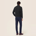 SLIM FIT BARD FLANELLA Blauw