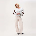 Sporty Vneck sweater Grijs