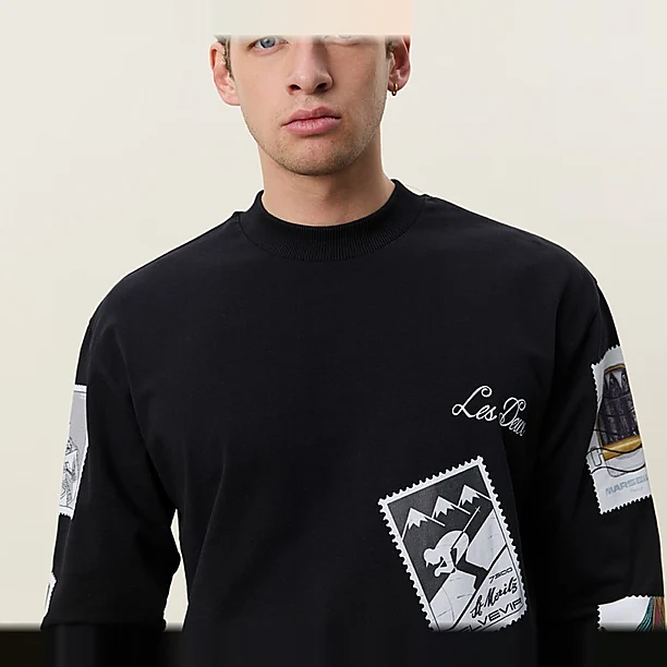 STAMP LS T-SHIRT Zwart