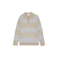 STIPED MELANGE KNITTED POLO Zand