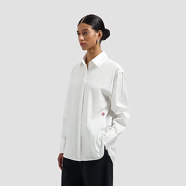 STRIPED OVERSIZED SHIRT Wit