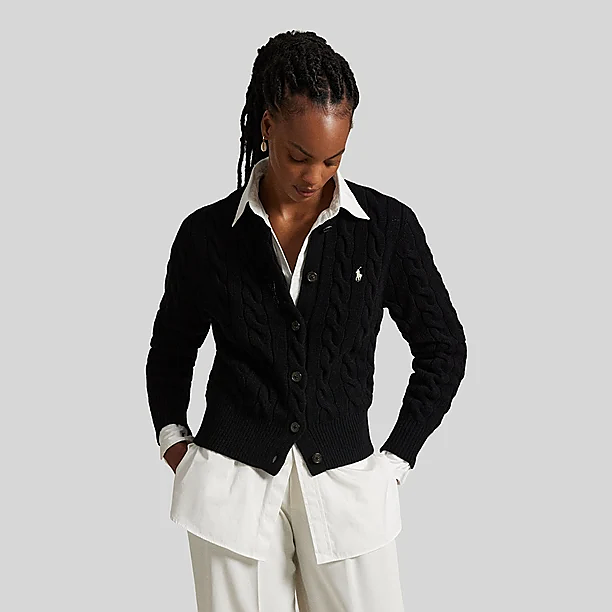 SWEATER CARDIGAN Zwart