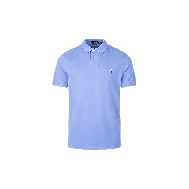 THE ICONIC CUSTOM SLIM FIT MESH POLO Blauw