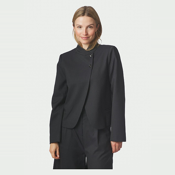 TIRIA SLIM PINSTRIPE BLAZER Blauw