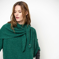 TRIANGULAR SCARF Groen