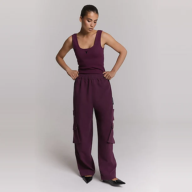 CARGO PANTS Aubergine
