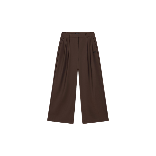 WIDE LEG PANTS Donker Bruin