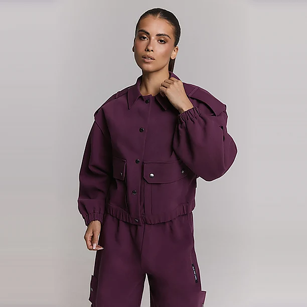 POCKETS JACKET Aubergine