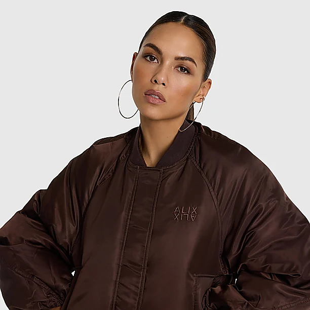 NYLON JACKET Donker Bruin