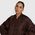 NYLON JACKET Donker Bruin