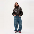 Vegan leather jacket Donker Bruin