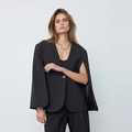 VOLACC CAPE BUTTON BLAZER Zwart