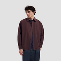 WASHED OVERSIZED SHIRT Donker Bruin
