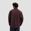 WASHED OVERSIZED SHIRT Donker Bruin