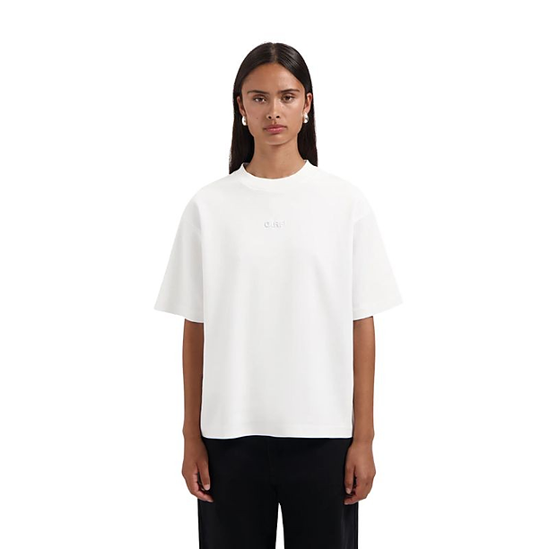 WMN RETRO LOGO BOXY TEE Wit