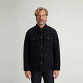 WOOL ALASKAN SHIRT JACKET MELTON BLUE Blauw