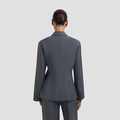 WOOL ASYMETRIC BLAZER Muis Grijs