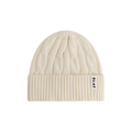 WOOL CABLE KNITTED BEANIE Off White