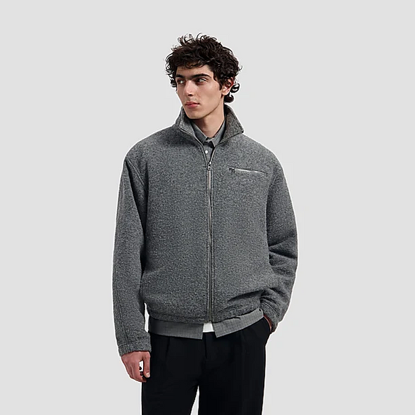 WOOL FLEECE ZIP JACKET