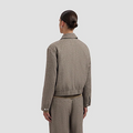 WOOL HERRINGBONE JACKET Licht Bruin