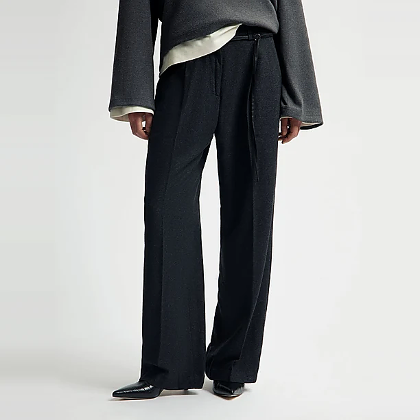 WOOL TAILERED TROUSERS Muis Grijs