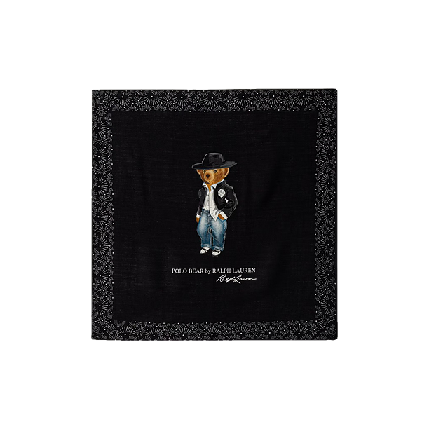 WOVEN WRAP SCARF Zwart